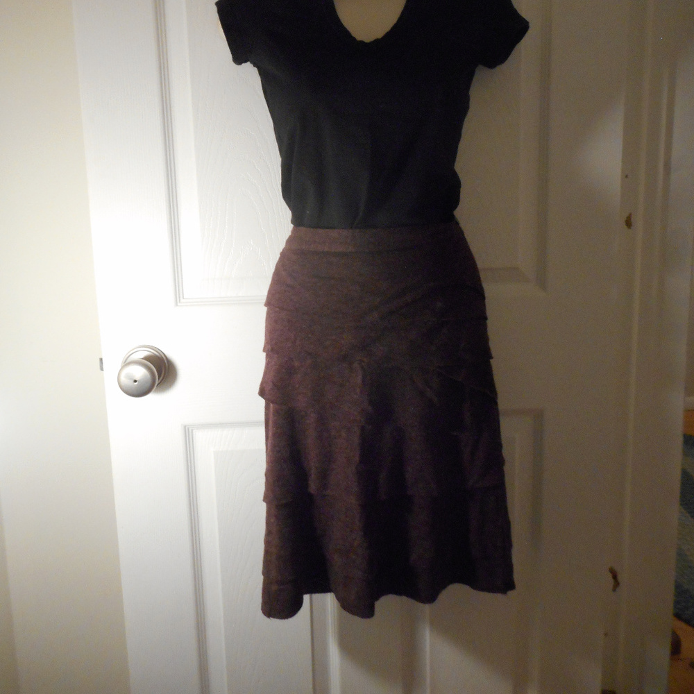 Vintage wool tiered skirt